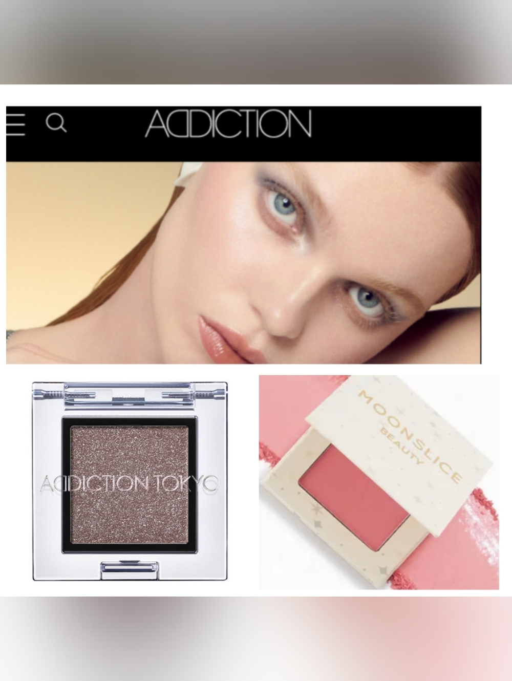 Addition Tokyo Eyeshadow, Moonslice Beauty blush Lot